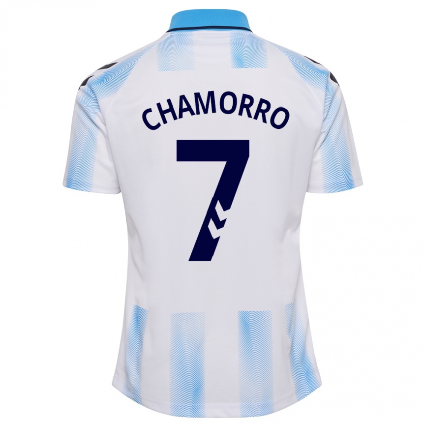 Mujer Fútbol Camiseta Alexis Chamorro #7 Blanco Azul 1ª Equipación 2023/24 México