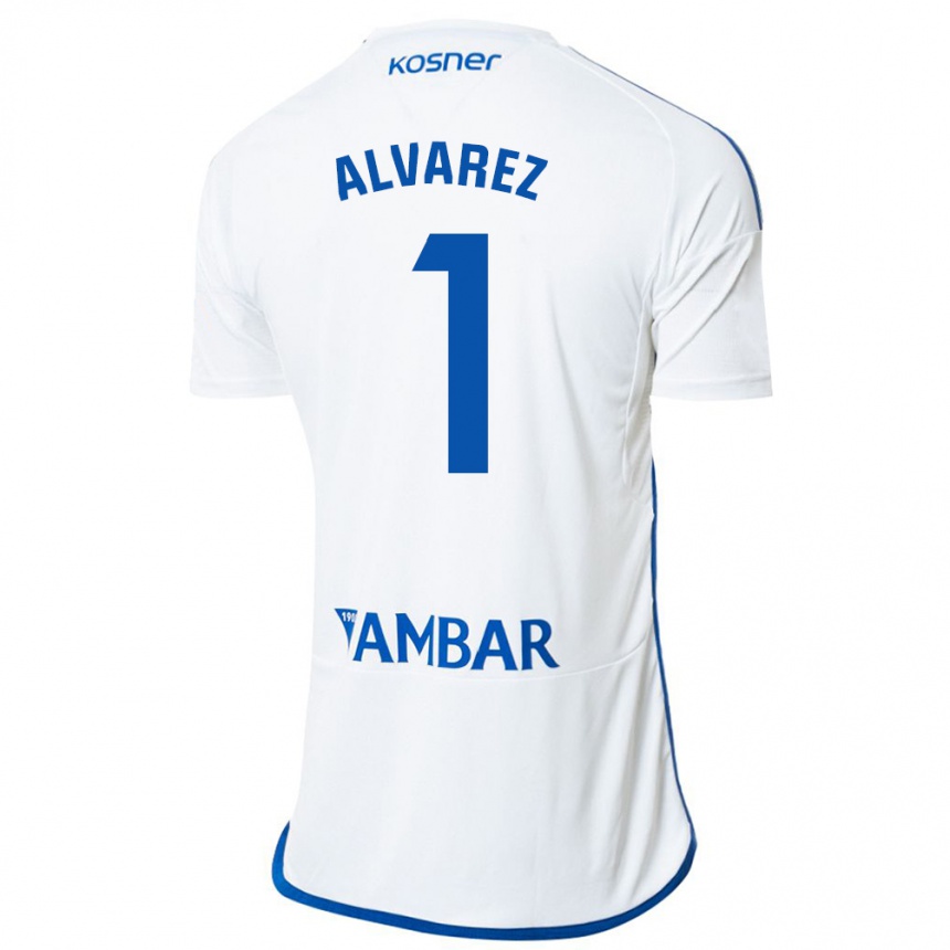 Mujer Fútbol Camiseta Cristian Álvarez #1 Blanco 1ª Equipación 2023/24 México