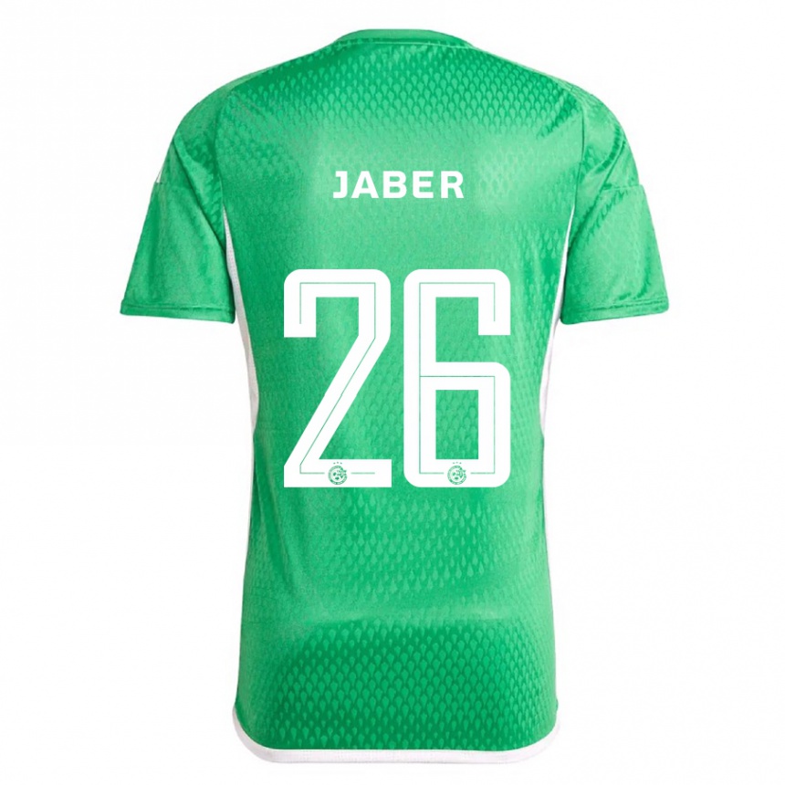 Mujer Fútbol Camiseta Mahmoud Jaber #26 Blanco Azul 1ª Equipación 2023/24 México