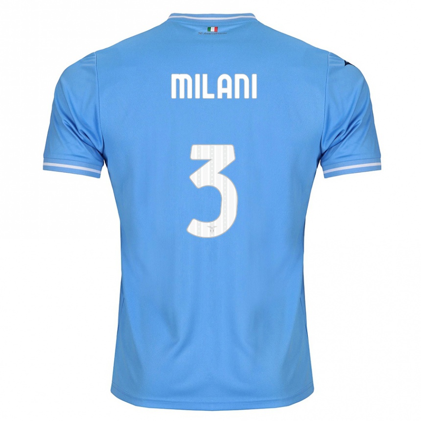 Mujer Fútbol Camiseta Alessandro Milani #3 Azul 1ª Equipación 2023/24 México