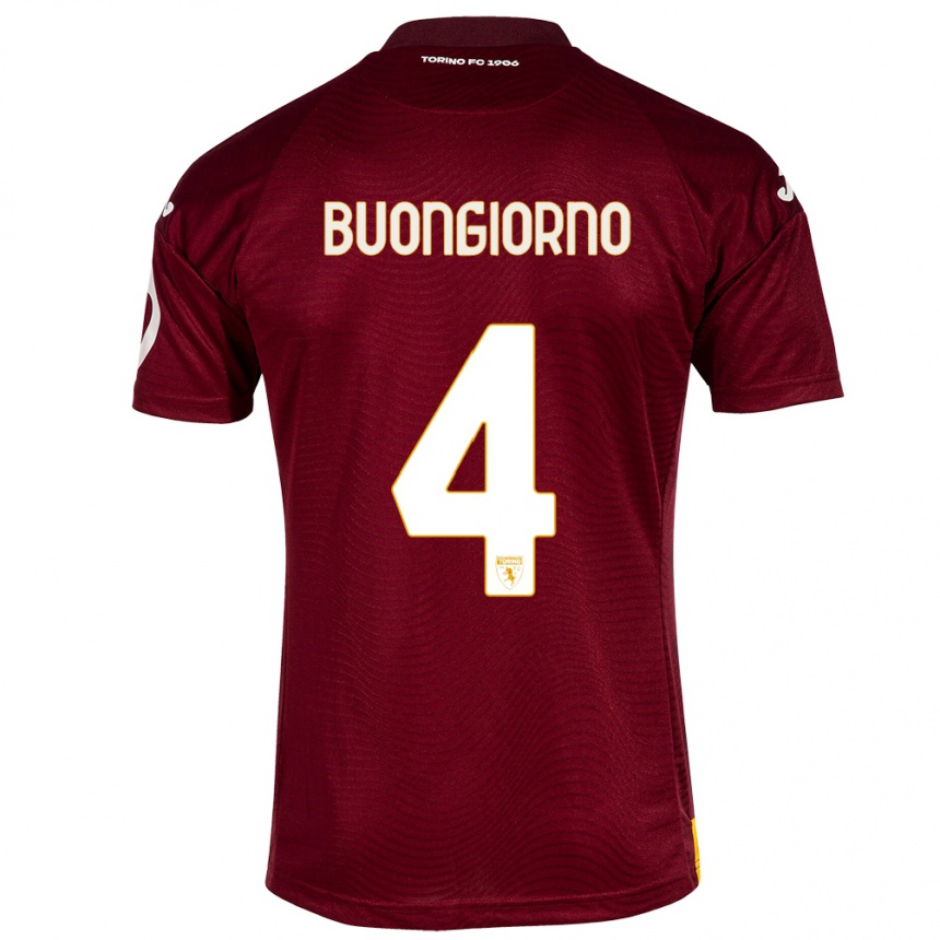 Mujer Fútbol Camiseta Alessandro Buongiorno #4 Rojo Oscuro 1ª Equipación 2023/24 México