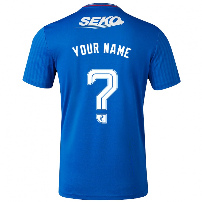 Mujer Fútbol Camiseta Su Nombre #0 Azul 1ª Equipación 2023/24 México