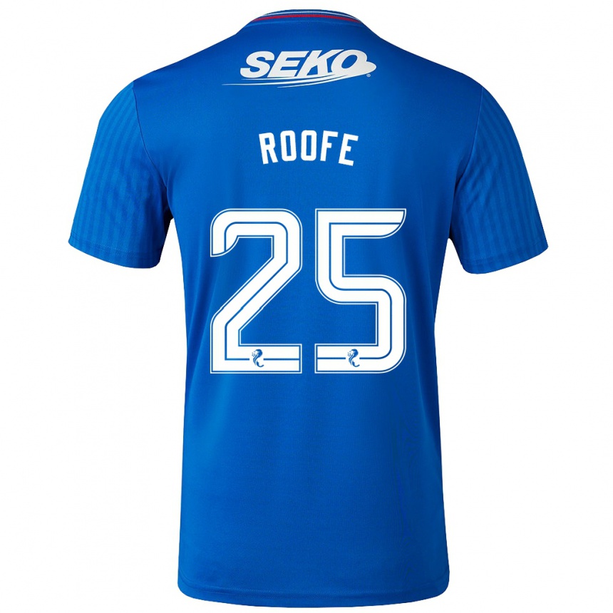 Mujer Fútbol Camiseta Kemar Roofe #25 Azul 1ª Equipación 2023/24 México