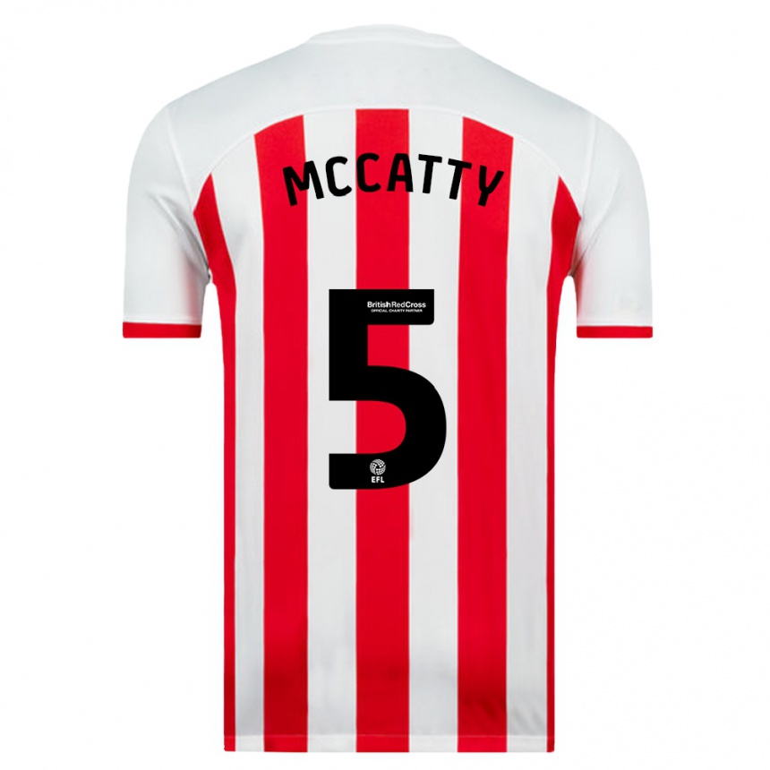 Mujer Fútbol Camiseta Grace Mccatty #5 Blanco 1ª Equipación 2023/24 México