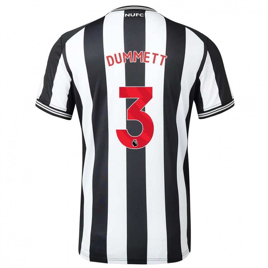 Mujer Fútbol Camiseta Paul Dummett #3 Blanco Negro 1ª Equipación 2023/24 México