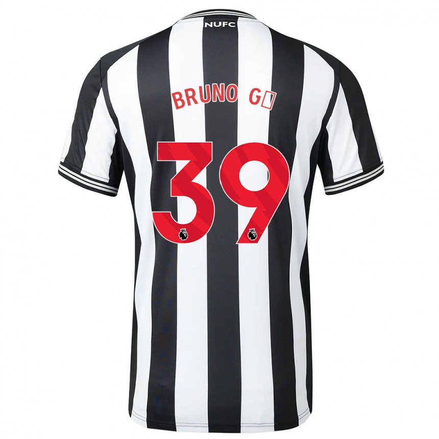 Mujer Fútbol Camiseta Bruno Guimarães #39 Blanco Negro 1ª Equipación 2023/24 México