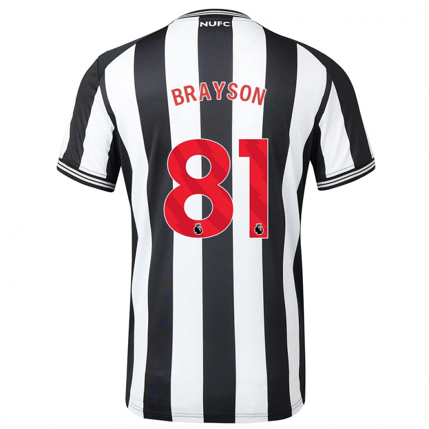 Mujer Fútbol Camiseta Joe Brayson #81 Blanco Negro 1ª Equipación 2023/24 México