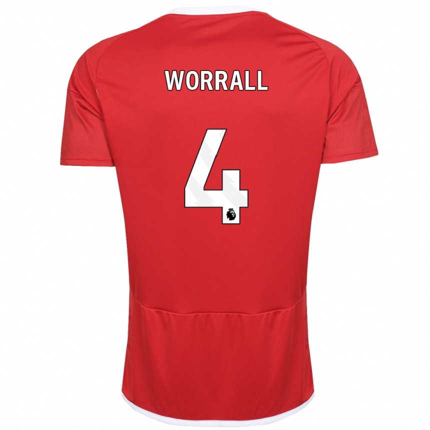 Mujer Fútbol Camiseta Joe Worrall #4 Rojo 1ª Equipación 2023/24 México