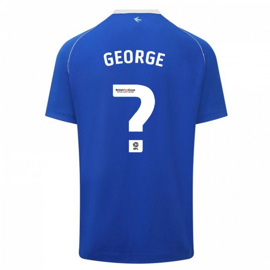 Mujer Fútbol Camiseta Trey George #0 Azul 1ª Equipación 2023/24 México