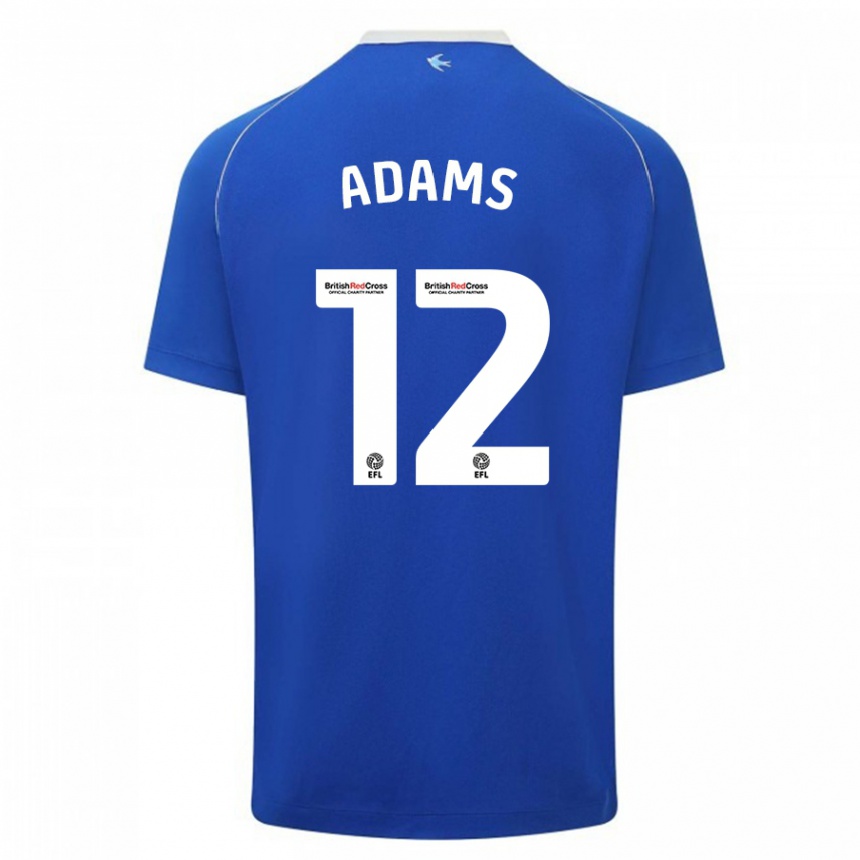 Mujer Fútbol Camiseta Kelly Adams #12 Azul 1ª Equipación 2023/24 México