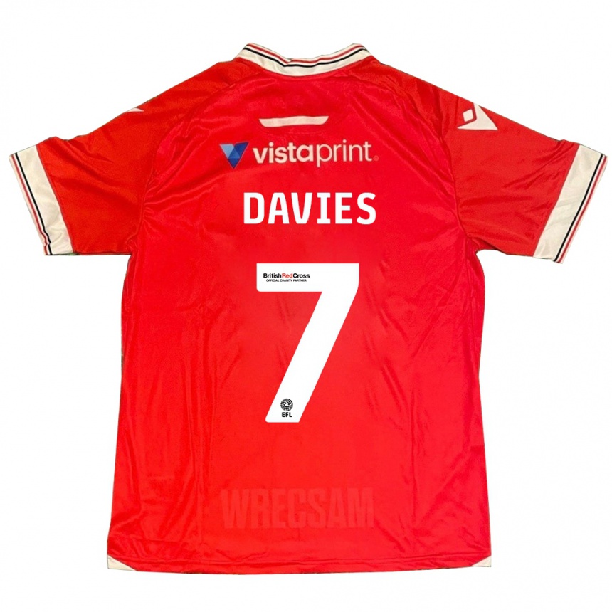 Mujer Fútbol Camiseta Jordan Davies #7 Rojo 1ª Equipación 2023/24 México