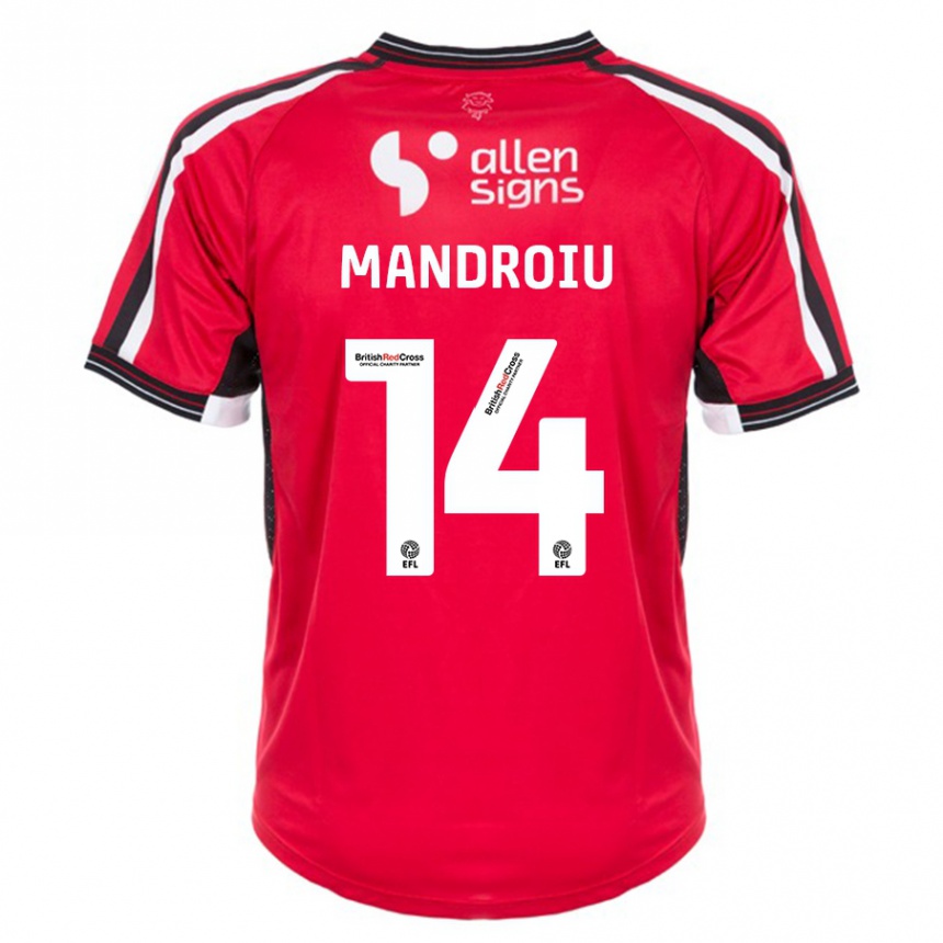 Mujer Fútbol Camiseta Daniel Mandroiu #14 Rojo 1ª Equipación 2023/24 México