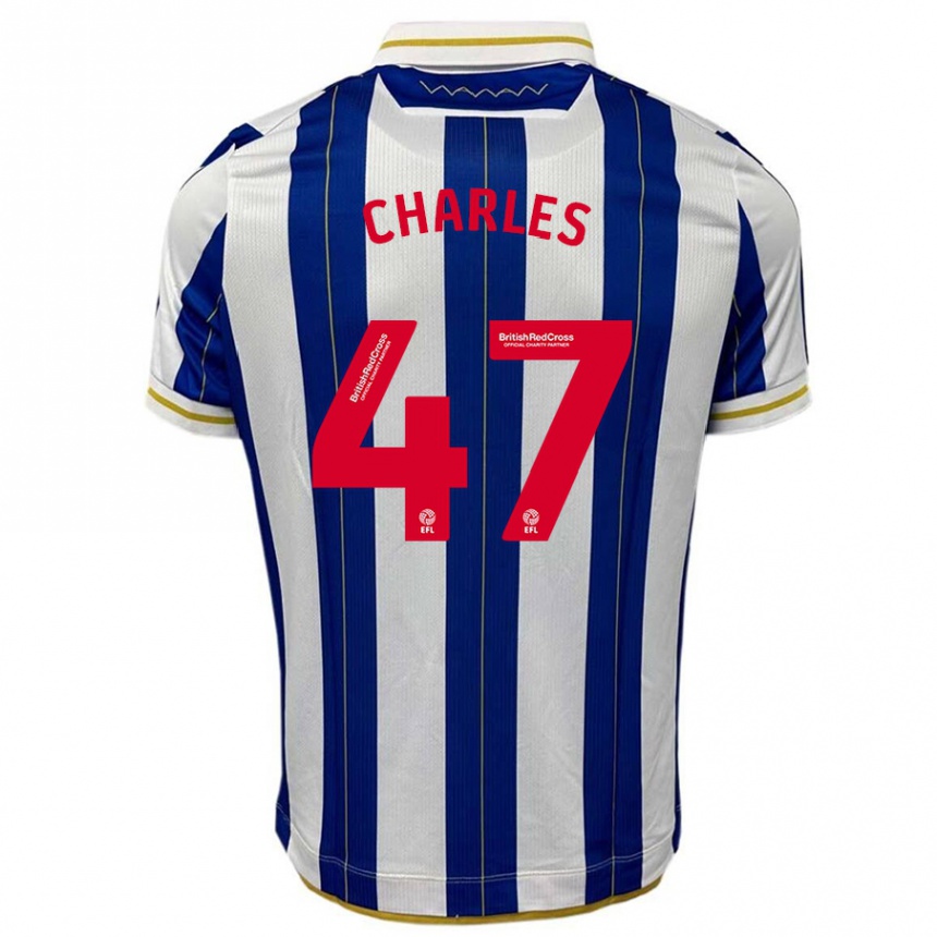 Mujer Fútbol Camiseta Pierce Charles #47 Azul Blanco 1ª Equipación 2023/24 México