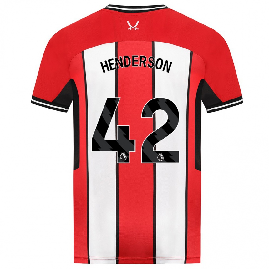 Mujer Fútbol Camiseta Peyton Henderson #42 Rojo 1ª Equipación 2023/24 México