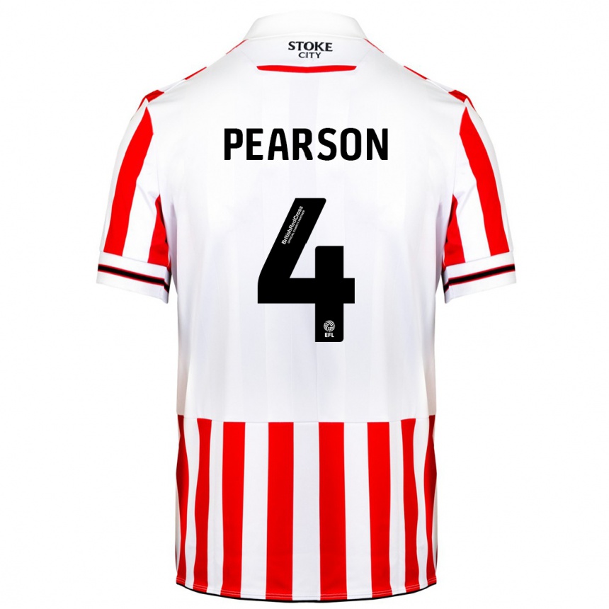 Mujer Fútbol Camiseta Ben Pearson #4 Rojo Blanco 1ª Equipación 2023/24 México