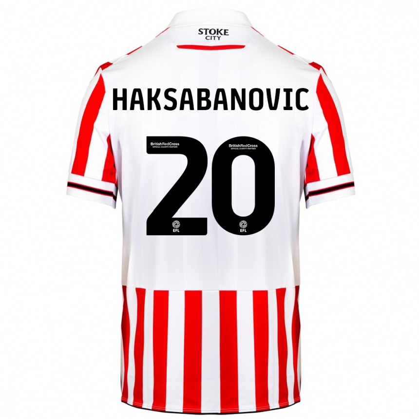 Mujer Fútbol Camiseta Sead Hakšabanović #20 Rojo Blanco 1ª Equipación 2023/24 México
