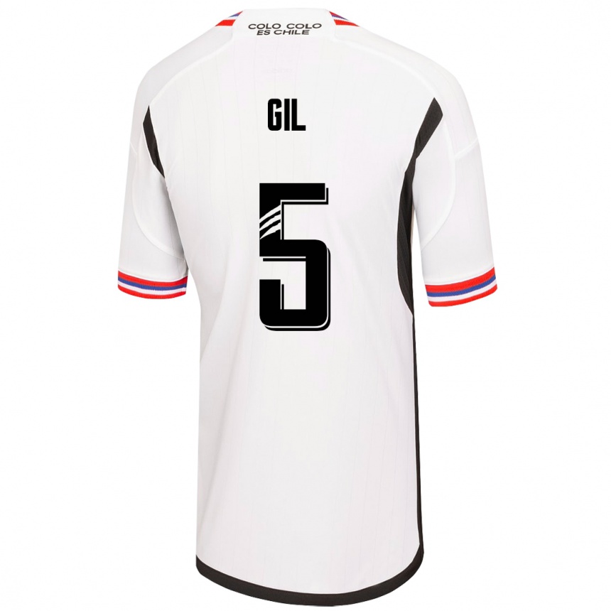 Mujer Fútbol Camiseta Leonardo Gil #5 Blanco 1ª Equipación 2023/24 México