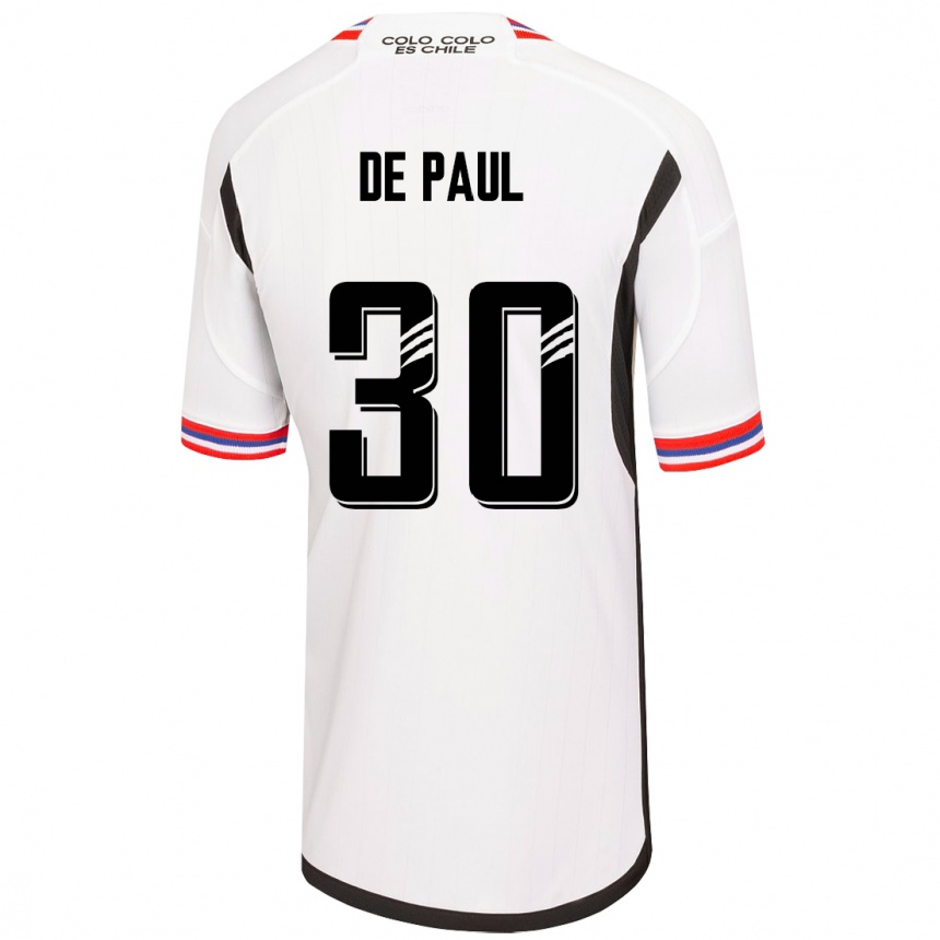 Mujer Fútbol Camiseta Fernando De Paul #30 Blanco 1ª Equipación 2023/24 México