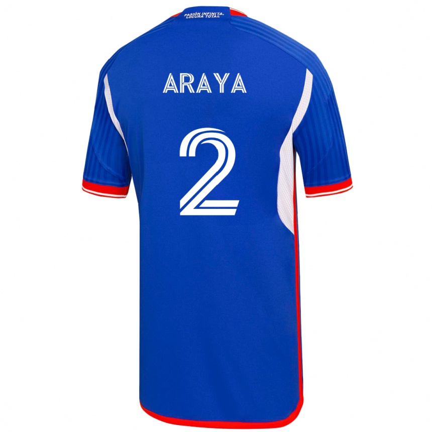 Mujer Fútbol Camiseta Fernanda Araya #2 Azul 1ª Equipación 2023/24 México