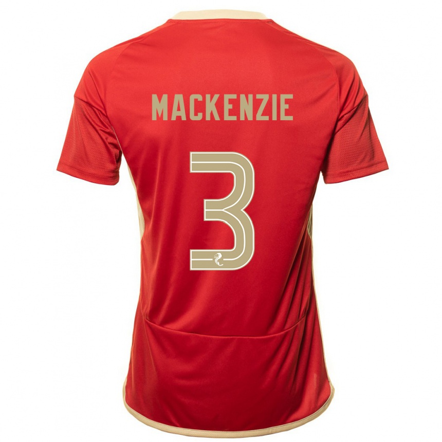 Mujer Fútbol Camiseta Jack Mackenzie #3 Rojo 1ª Equipación 2023/24 México