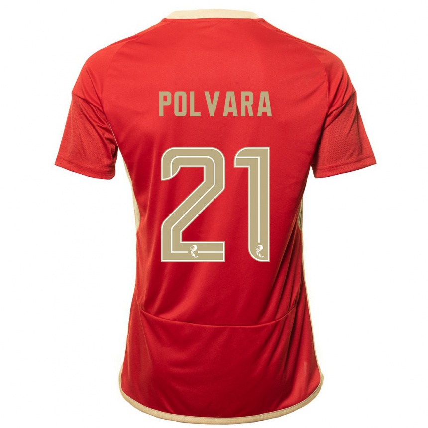 Mujer Fútbol Camiseta Dante Polvara #21 Rojo 1ª Equipación 2023/24 México