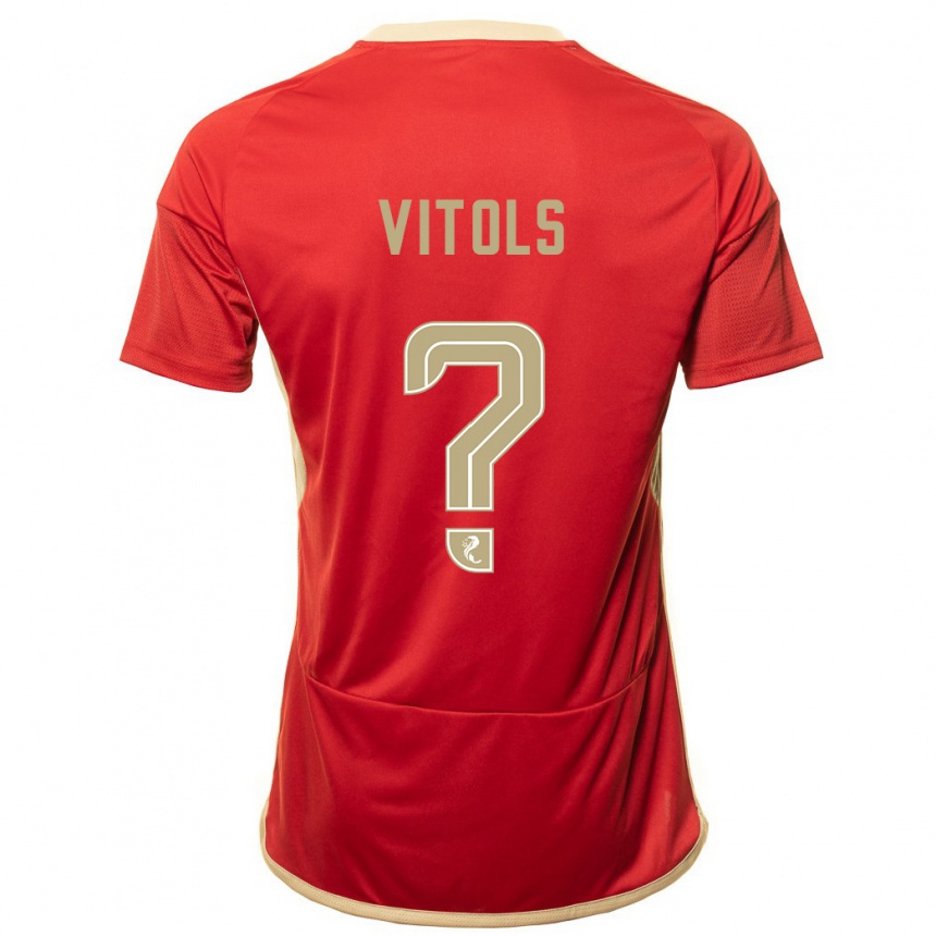 Mujer Fútbol Camiseta Rodrigo Vitols #0 Rojo 1ª Equipación 2023/24 México