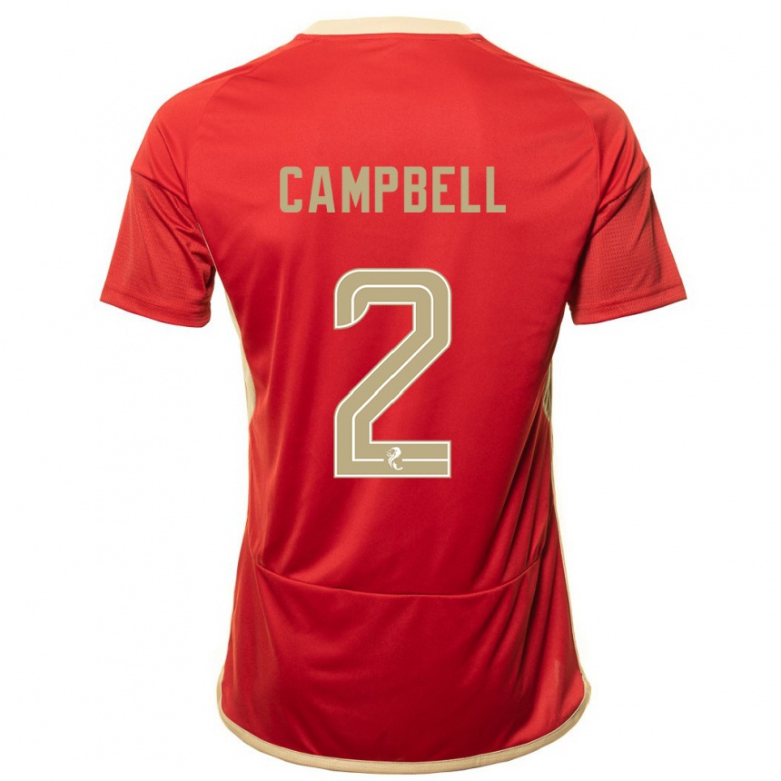 Mujer Fútbol Camiseta Loren Campbell #2 Rojo 1ª Equipación 2023/24 México