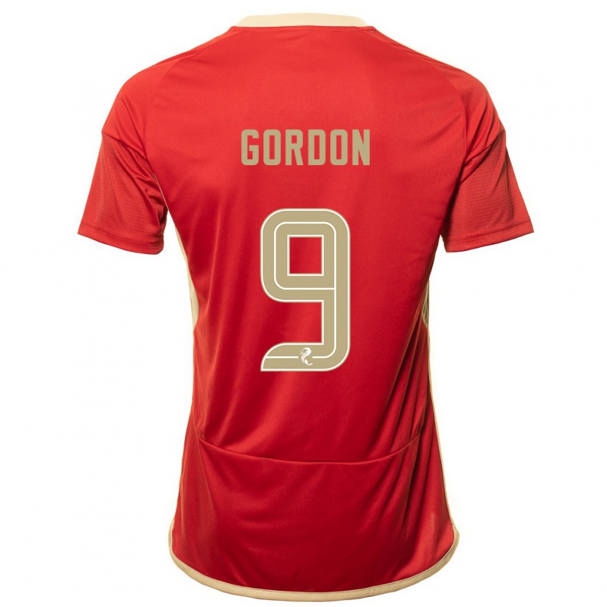 Mujer Fútbol Camiseta Lauren Gordon #9 Rojo 1ª Equipación 2023/24 México