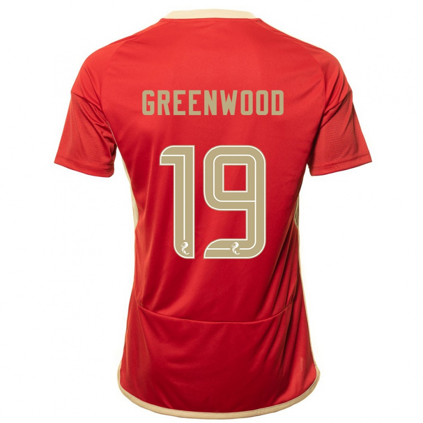 Mujer Fútbol Camiseta Brodie Greenwood #19 Rojo 1ª Equipación 2023/24 México