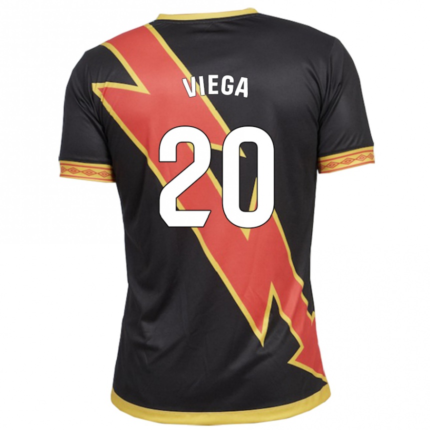 Mujer Fútbol Camiseta David Viega #20 Negro 2ª Equipación 2023/24 México