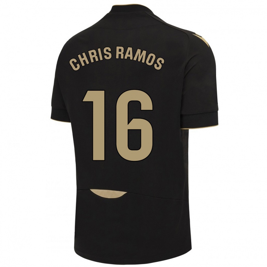 Mujer Fútbol Camiseta Chris Ramos #16 Negro 2ª Equipación 2023/24 México