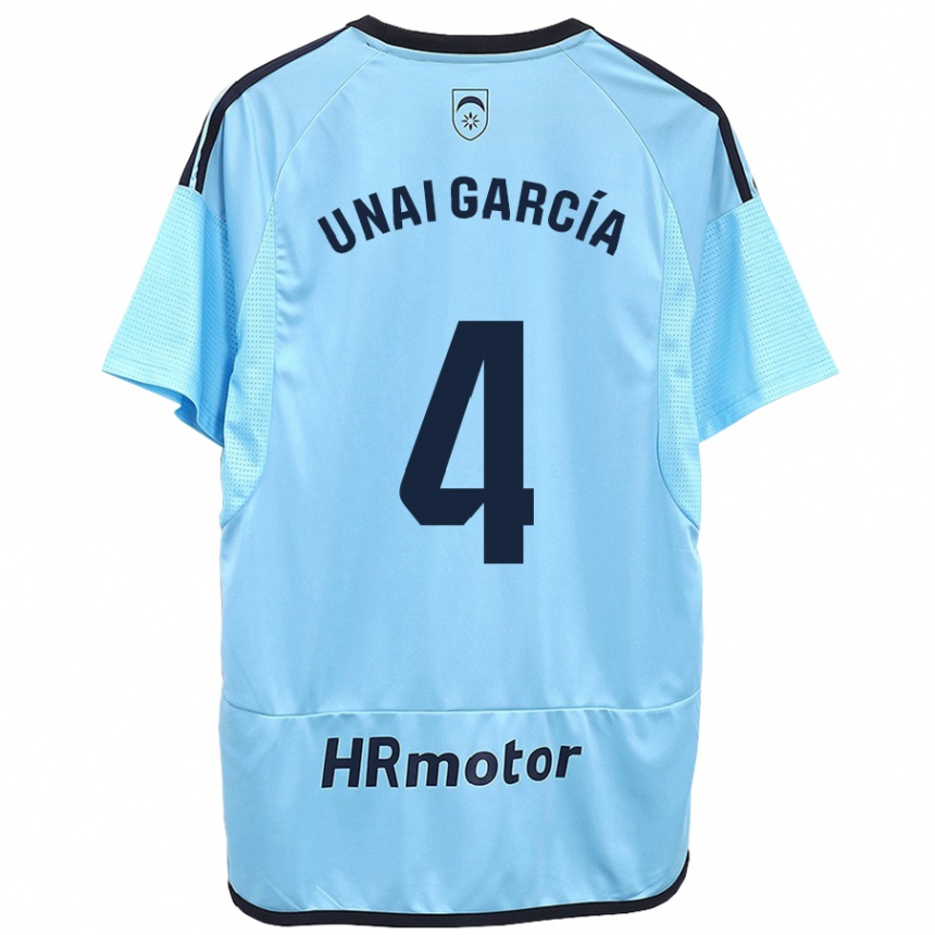 Mujer Fútbol Camiseta Unai García #4 Azul 2ª Equipación 2023/24 México