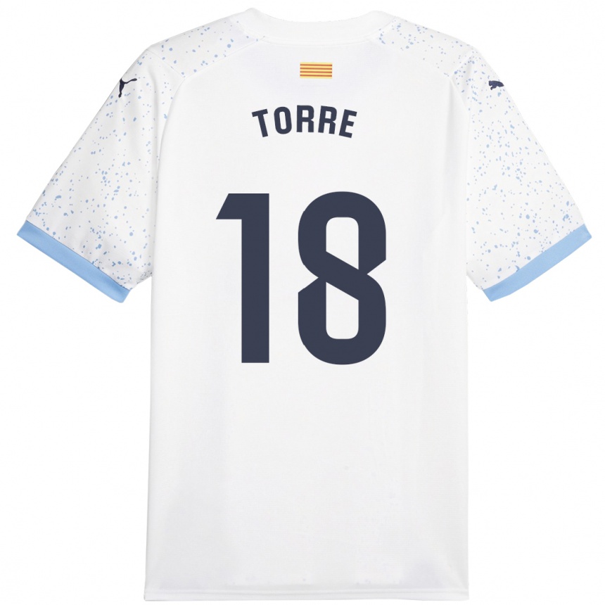 Mujer Fútbol Camiseta Pablo Torre #18 Blanco 2ª Equipación 2023/24 México