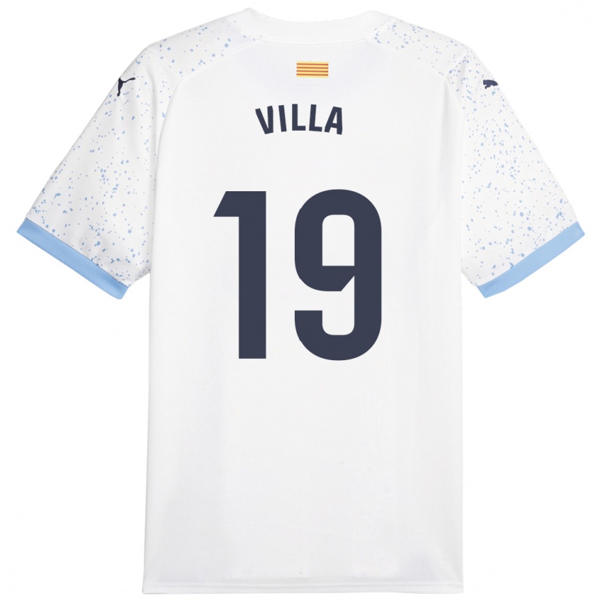 Mujer Fútbol Camiseta Toni Villa #19 Blanco 2ª Equipación 2023/24 México
