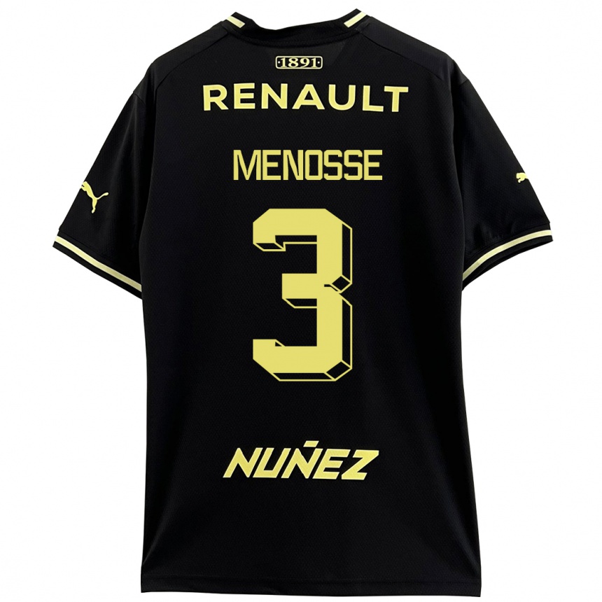 Mujer Fútbol Camiseta Hernán Menosse #3 Negro 2ª Equipación 2023/24 México