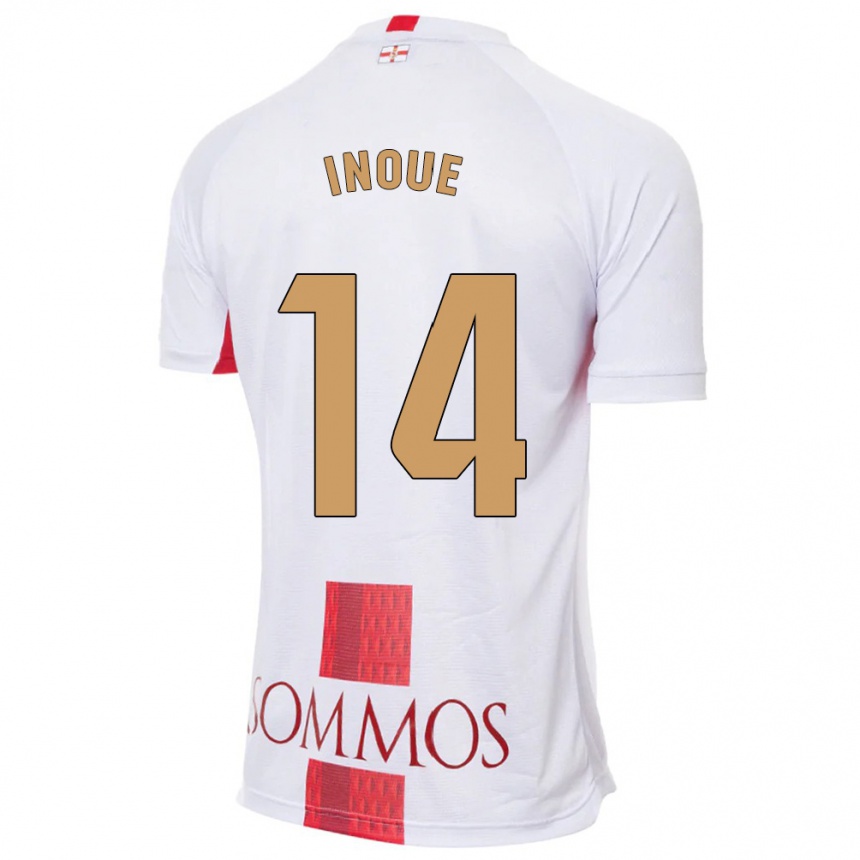 Mujer Fútbol Camiseta Moe Inoue #14 Blanco 2ª Equipación 2023/24 México