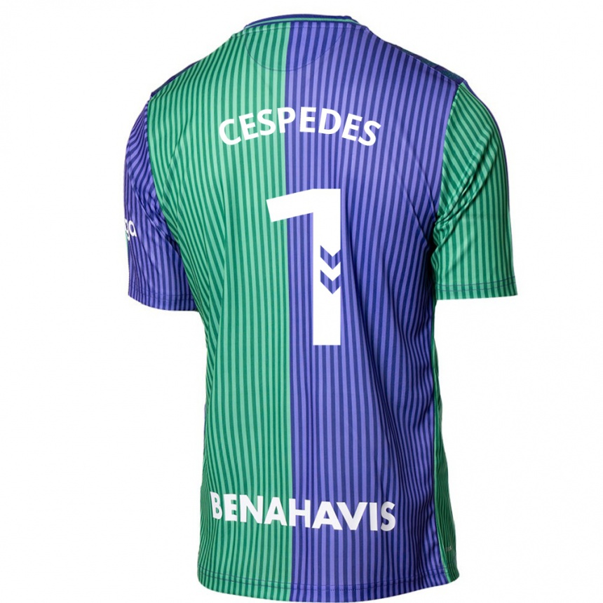 Mujer Fútbol Camiseta Andrés Céspedes #1 Verde Azul 2ª Equipación 2023/24 México