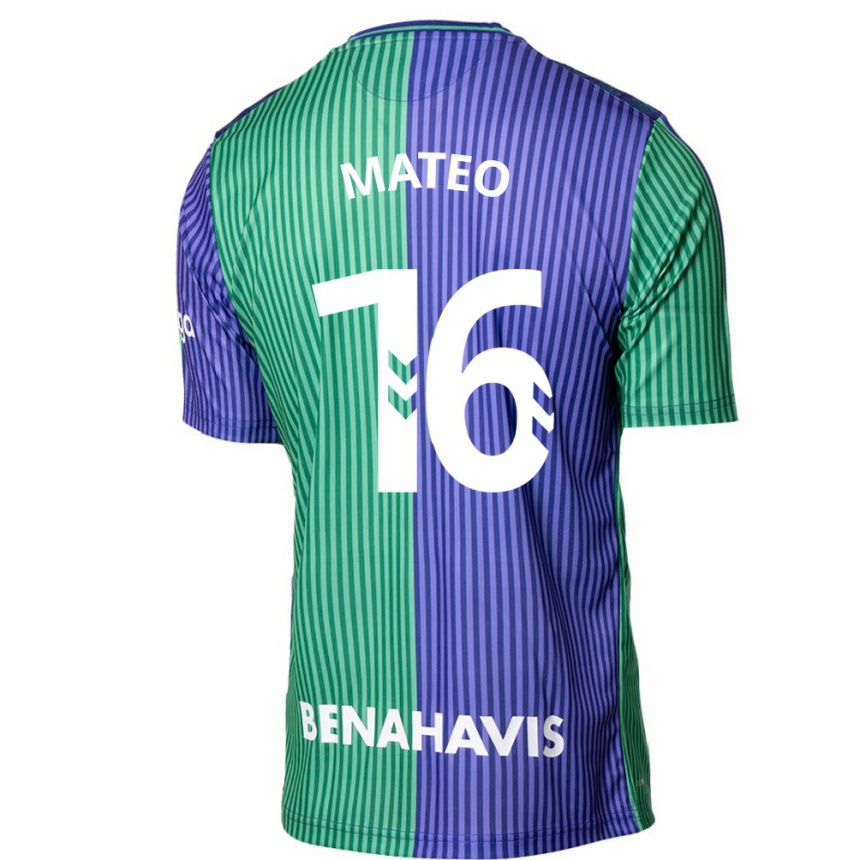Mujer Fútbol Camiseta Ángel Mateo #16 Verde Azul 2ª Equipación 2023/24 México