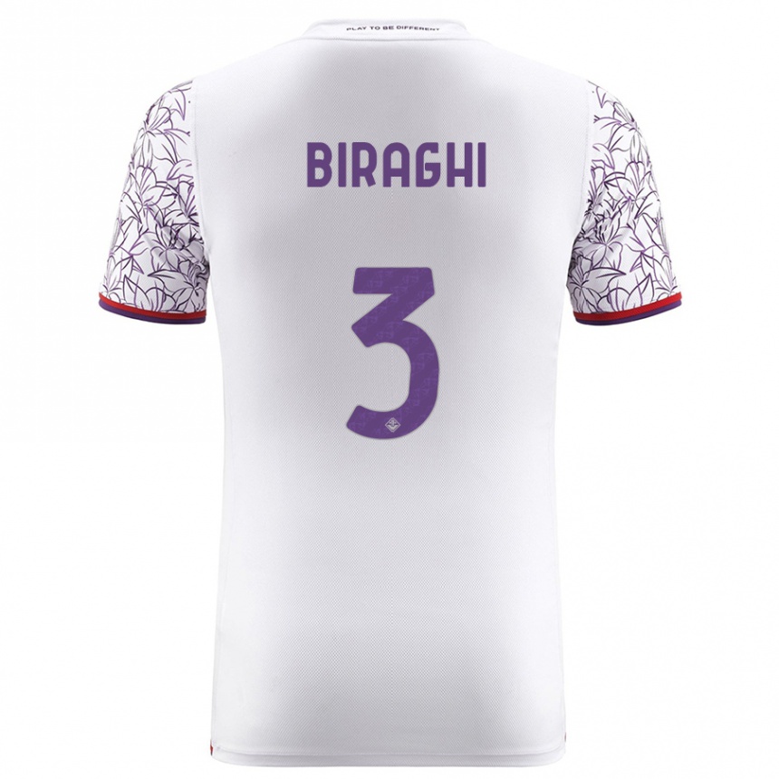 Mujer Fútbol Camiseta Cristiano Biraghi #3 Blanco 2ª Equipación 2023/24 México
