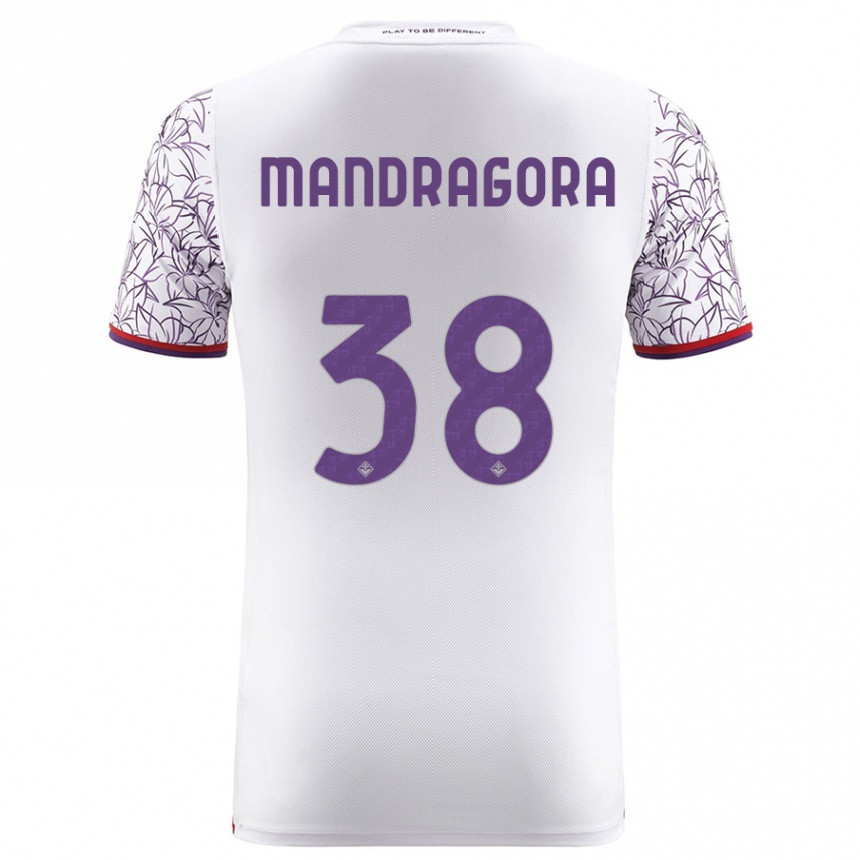 Mujer Fútbol Camiseta Rolando Mandragora #38 Blanco 2ª Equipación 2023/24 México