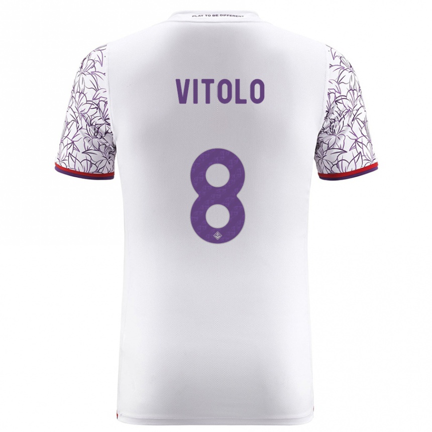 Mujer Fútbol Camiseta Federico Vitolo #8 Blanco 2ª Equipación 2023/24 México