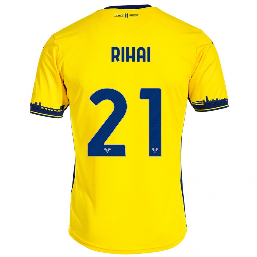 Mujer Fútbol Camiseta Aiman Rihai #21 Amarillo 2ª Equipación 2023/24 México