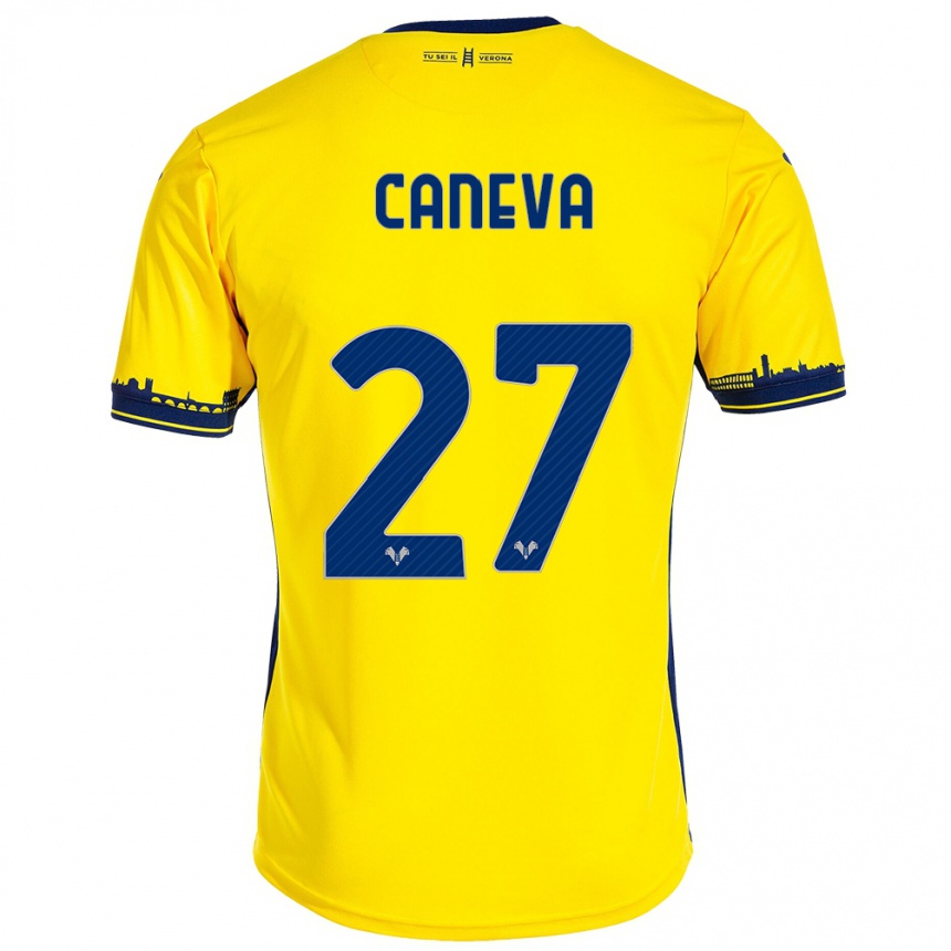 Mujer Fútbol Camiseta Elia Caneva #27 Amarillo 2ª Equipación 2023/24 México