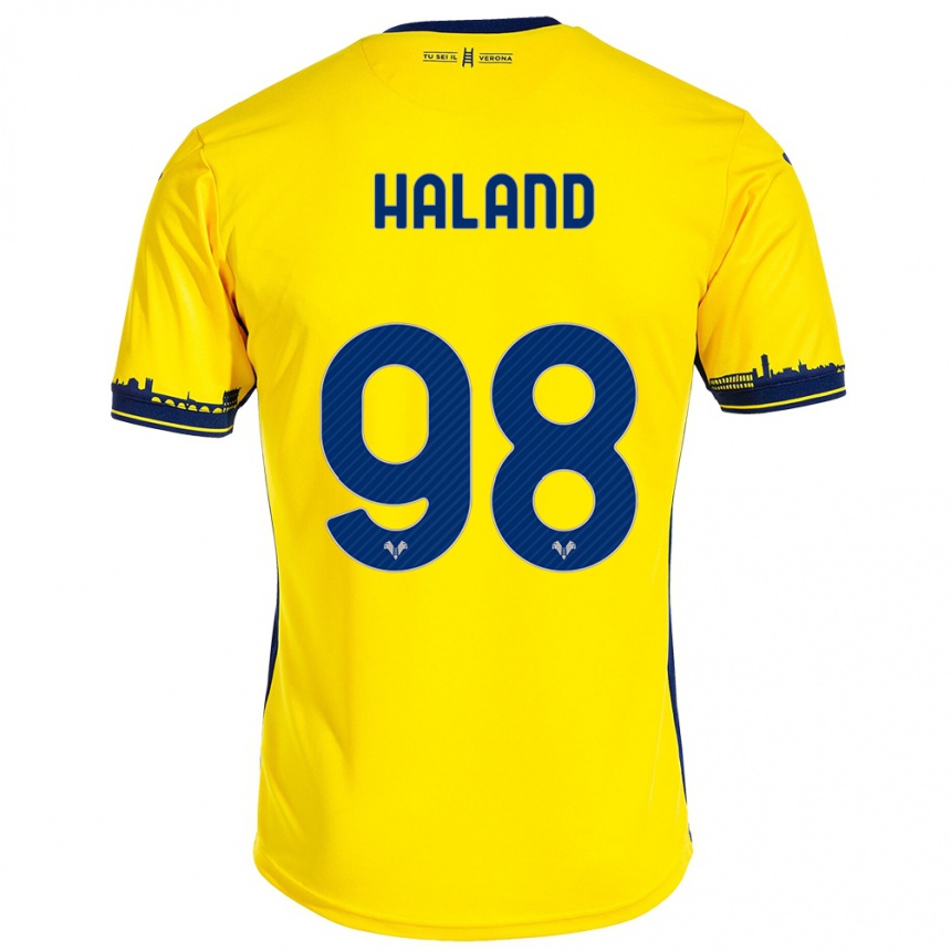 Mujer Fútbol Camiseta Benedicte Iversen Håland #98 Amarillo 2ª Equipación 2023/24 México