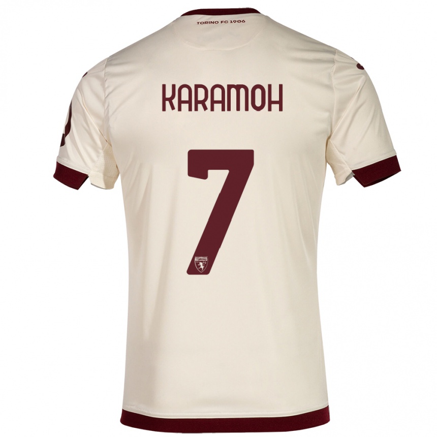 Mujer Fútbol Camiseta Yann Karamoh #7 Champán 2ª Equipación 2023/24 México