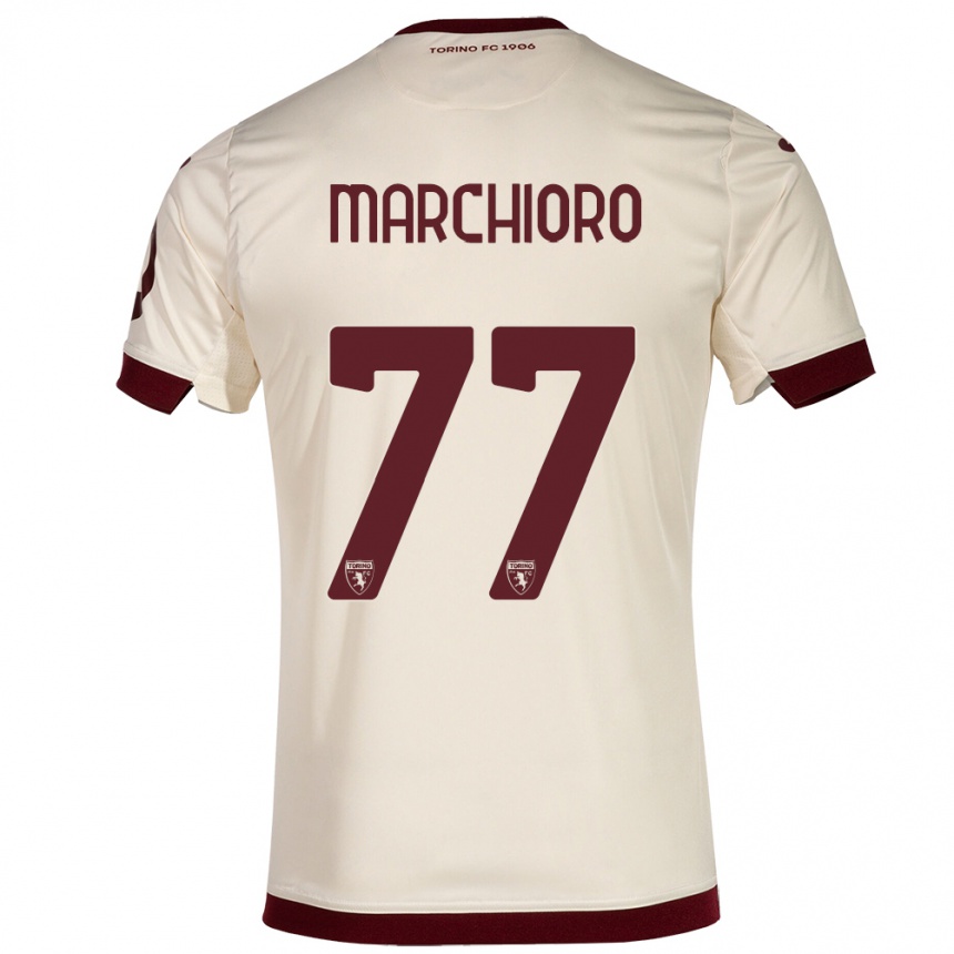 Mujer Fútbol Camiseta Raffaele Marchioro #77 Champán 2ª Equipación 2023/24 México