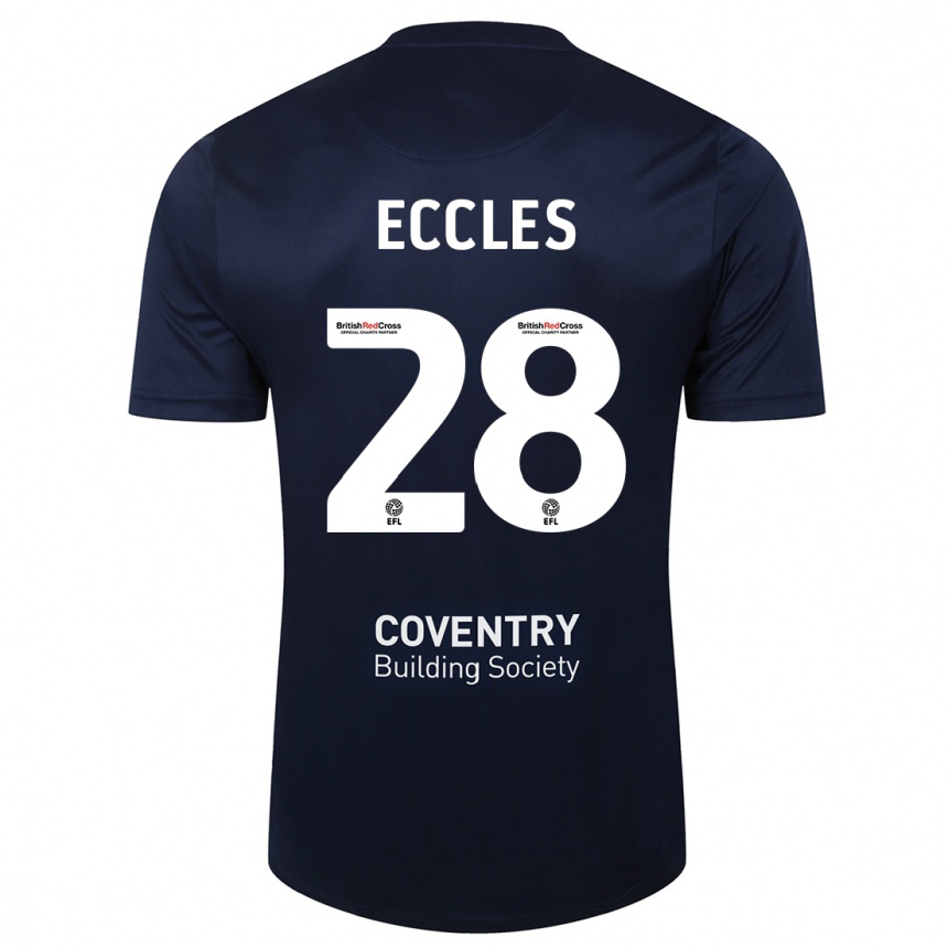 Mujer Fútbol Camiseta Josh Eccles #28 Rojo Azul Marino 2ª Equipación 2023/24 México