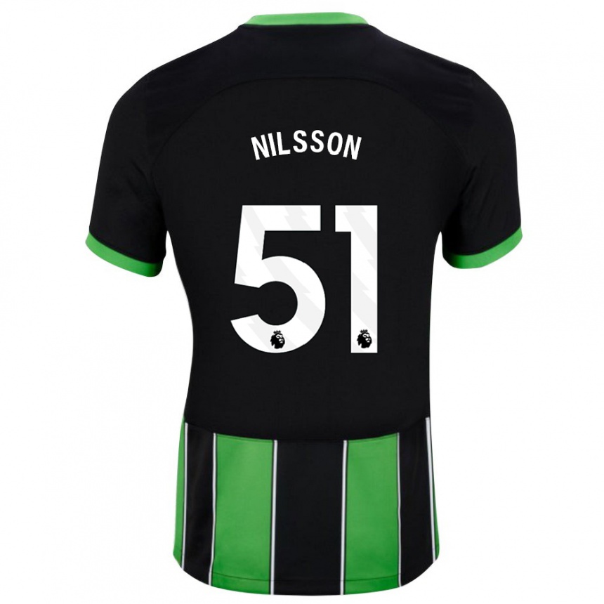 Mujer Fútbol Camiseta Casper Nilsson #51 Verde Negro 2ª Equipación 2023/24 México