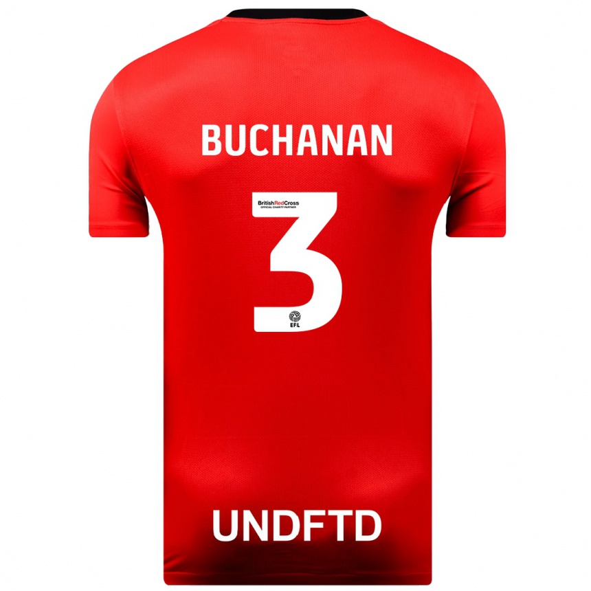 Mujer Fútbol Camiseta Lee Buchanan #3 Rojo 2ª Equipación 2023/24 México