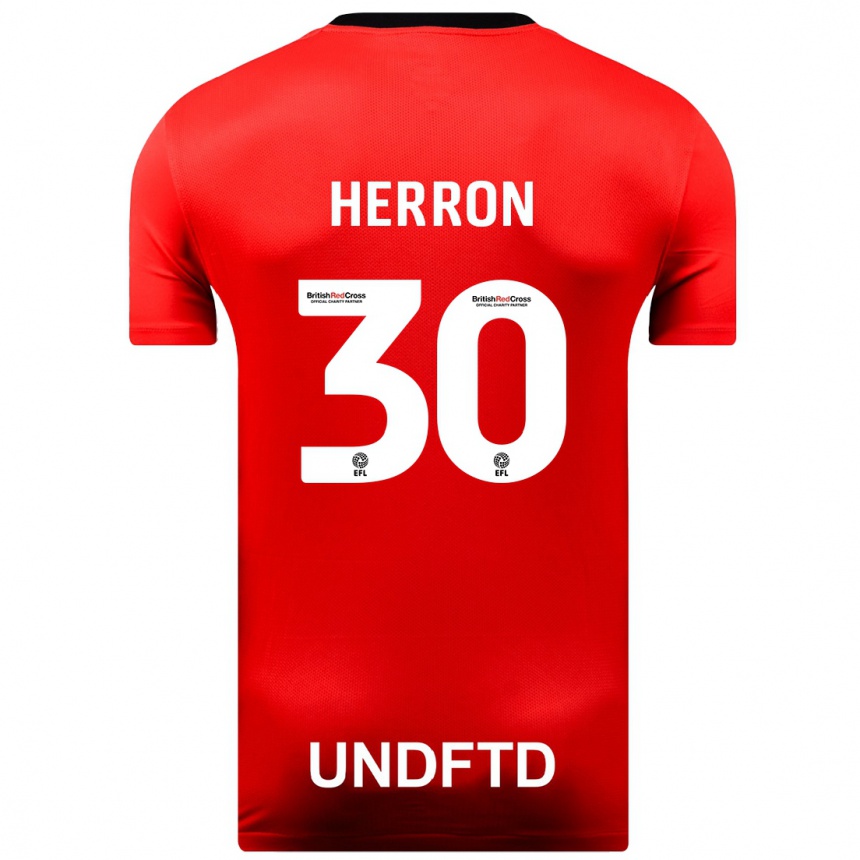 Mujer Fútbol Camiseta Neve Herron #30 Rojo 2ª Equipación 2023/24 México